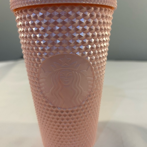 Starbucks Other - Starbucks 2024 Pink Pearl Bling Venti Studded Cold Cup Tumbler 24oz